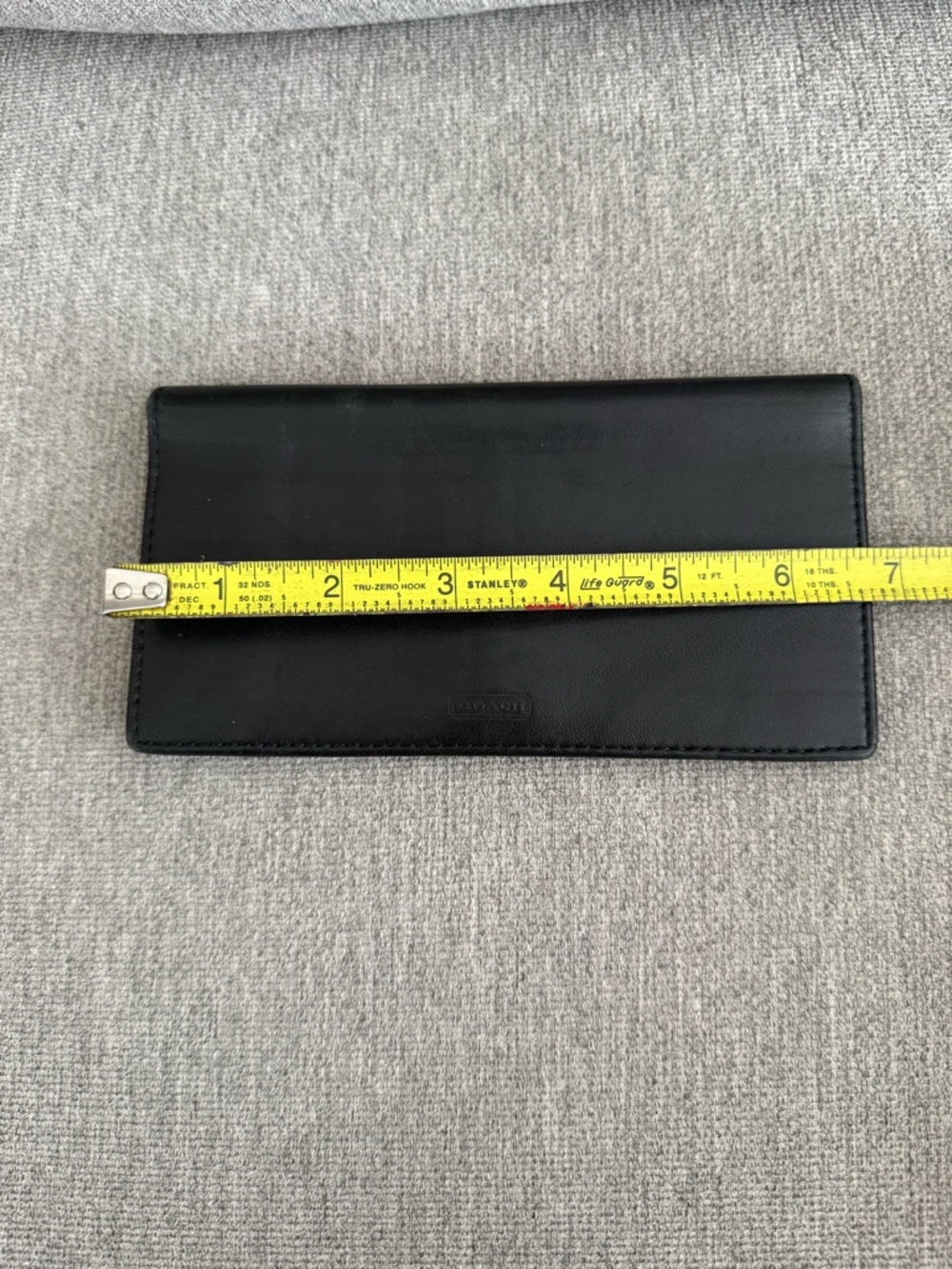 Coach Vintage Leather Checkbook Cover / Slim Organizer Black - Picture 8 of 9